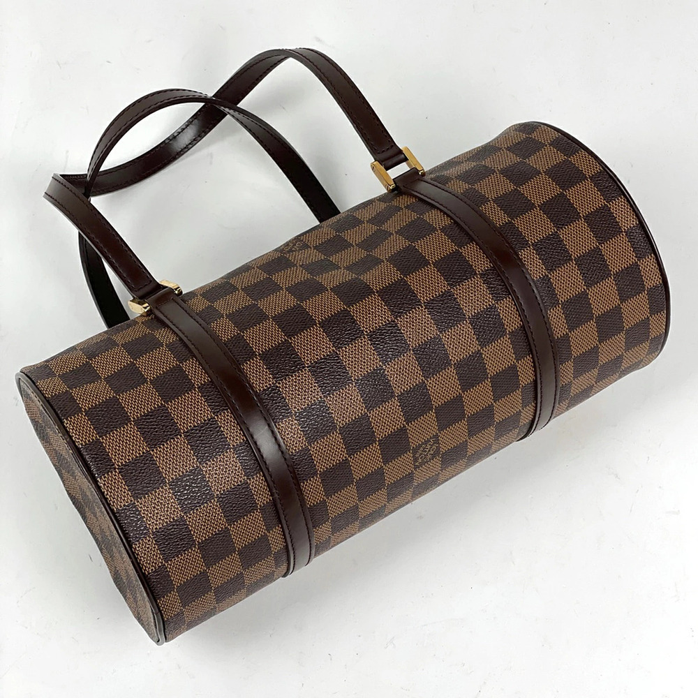 Louis Vuitton Damier brown cylindrical Barrel handbag Papillon Bag Brown